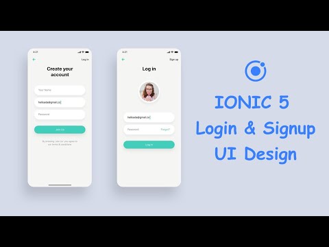 Ionic 5 Sign up and login - Speed UI Design
