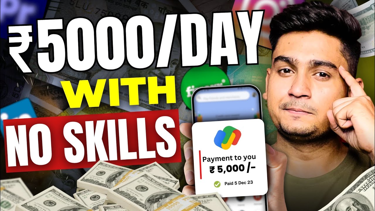 Image showcasing Make 5000/Day with no skills 🤯🤯। Make Money with no skills in 2024 ...