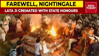 Lata Mangeshkar's Mortal Remains Consigned To Flames At Shivaji Park | Farewell, Nightingale