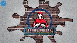 Contruction man logo design on android pixellab[Vandy Design] screenshot 1