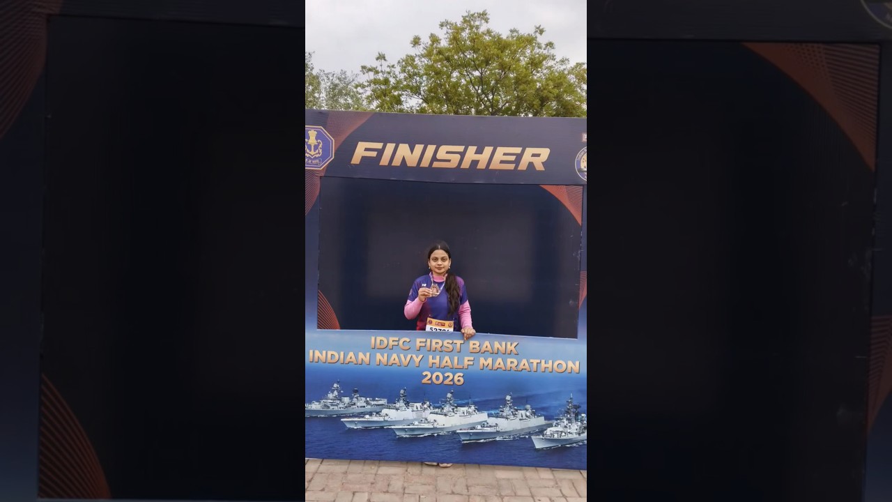 Indian Navy half marathon 💪😎 Running the Half Marathon with the Indian Navy