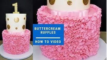 How to make Buttercream Ruffles Cake Tutorial