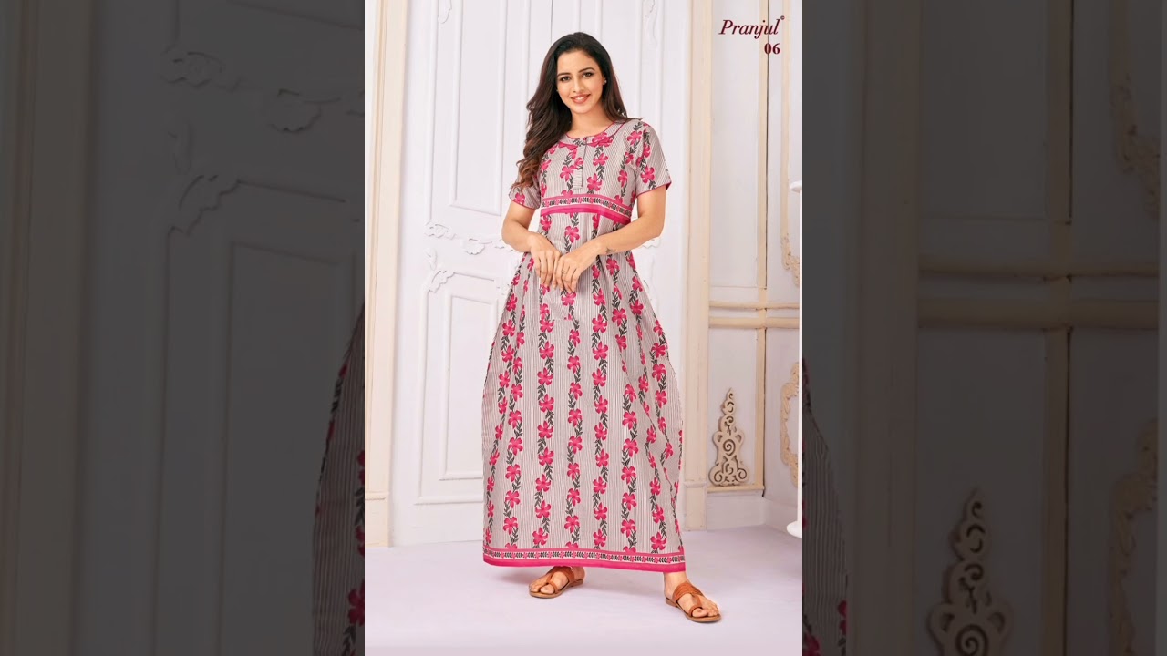 Pranjul Pure Cotton Nighty Dailywear