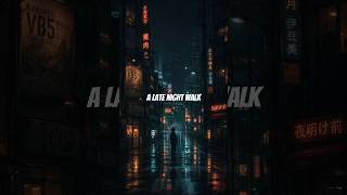A late night walk. #visualpoetry #cinematicshorts #urbanmelancholy #animeaesthetic #rainynight