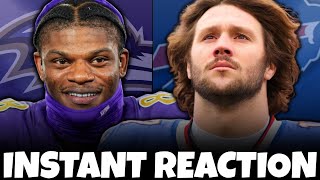 Ravens vs Bills Reaction: Josh Allen's BEST GAME EVER! + Lamar Jackson & Ravens CHOKE AGAIN!!