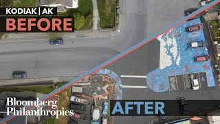 How This Alaskan Community Used Asphalt Art to Improve Road Safety | Bloomberg Philanthropies