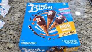 Blue Bunny Mini Swirls Ice Cream Cone Review #icecream #icelover