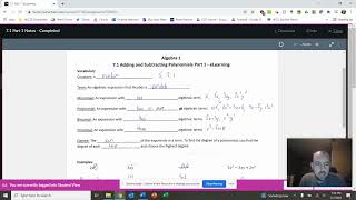eLearning Instructions - Algebra 1 - 2/3/22