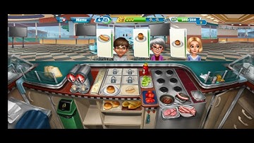 Cooking Fever: Gameplay Walkthrough Part 1 - Fast Food Court Level Up (Android)