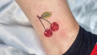 Realistlik Kiraz Dövmesi - Cherry Tattoos
