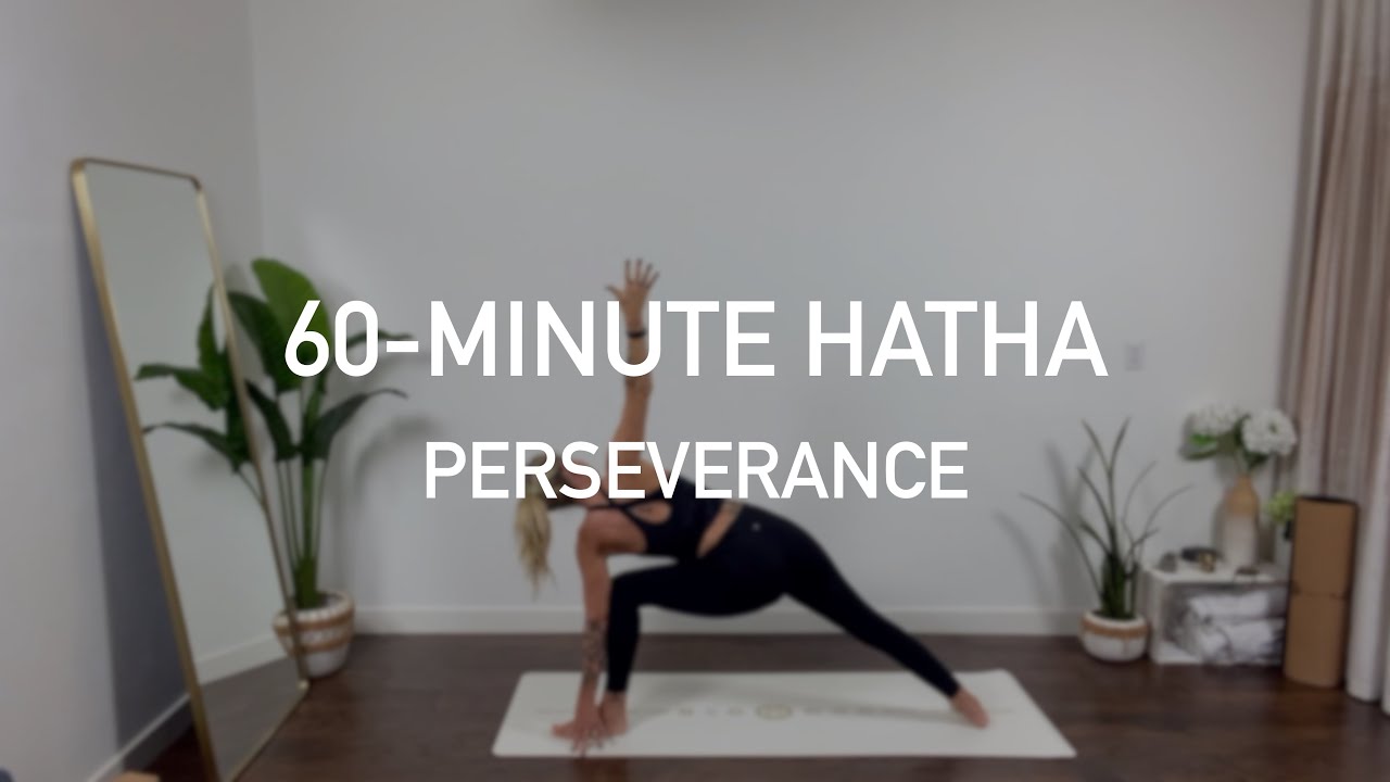 60 Minute Hatha Yoga Class | Perseverance | Jennaration Yoga - YouTube