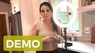 Kaiess 10.2' Selfie Ring Light with 65' Adjustable Tripod Stand & Phone Holder FULL DEMO