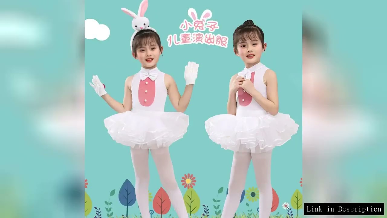 Bunny Children's Costume Rabbit Performance Wear Girls White Ballet Pettiskirt Children's Dancing Dr