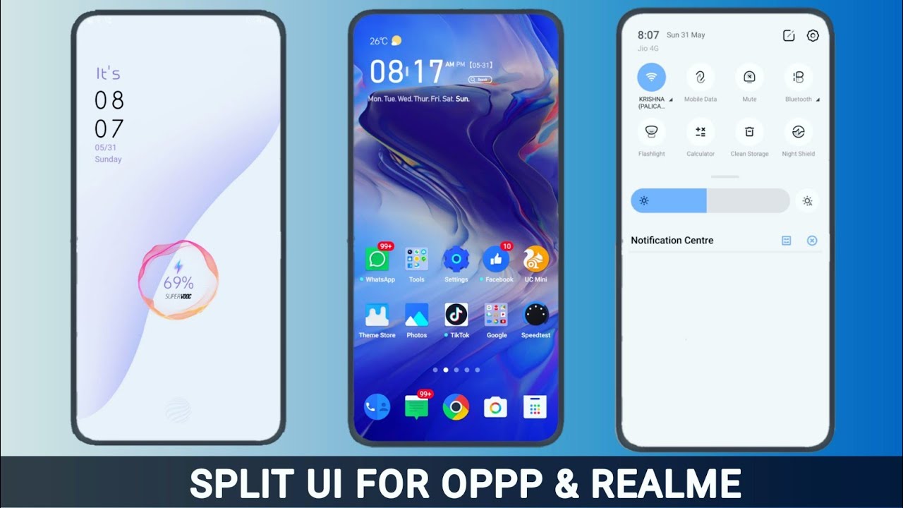 Split Ui Theme Best Theme For Realme Ui Coloros 7 Coloros 6 No 1 Theme For Oppo Youtube