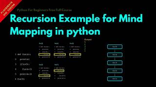 Recursion Example for Mind Mapping in python || Lesson 82 || Python For Beginners ||