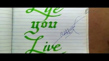 How to write with chisel tip marker "Love the Life u Live "