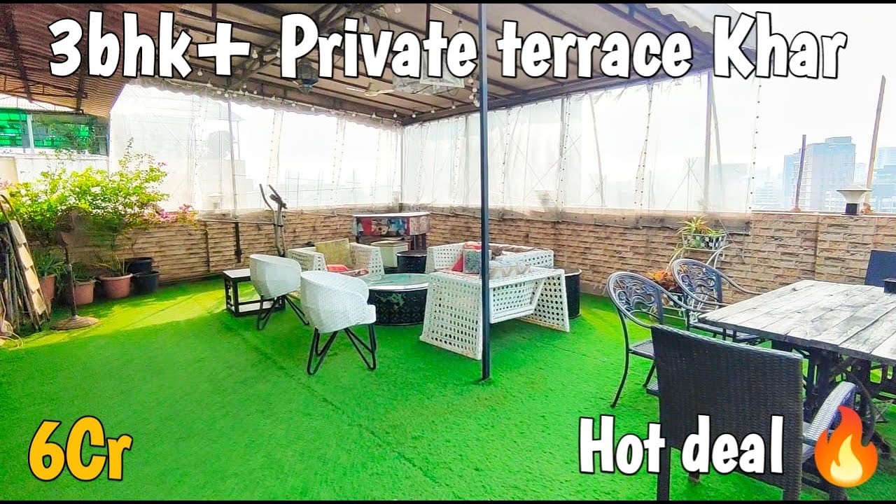 Beautiful 3bhk flat with private terrace for sale at Khar west | Hot deal for 6cr  | open city view