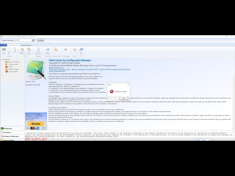 解決策 - 接続できない - Client Center for Configuration Manager