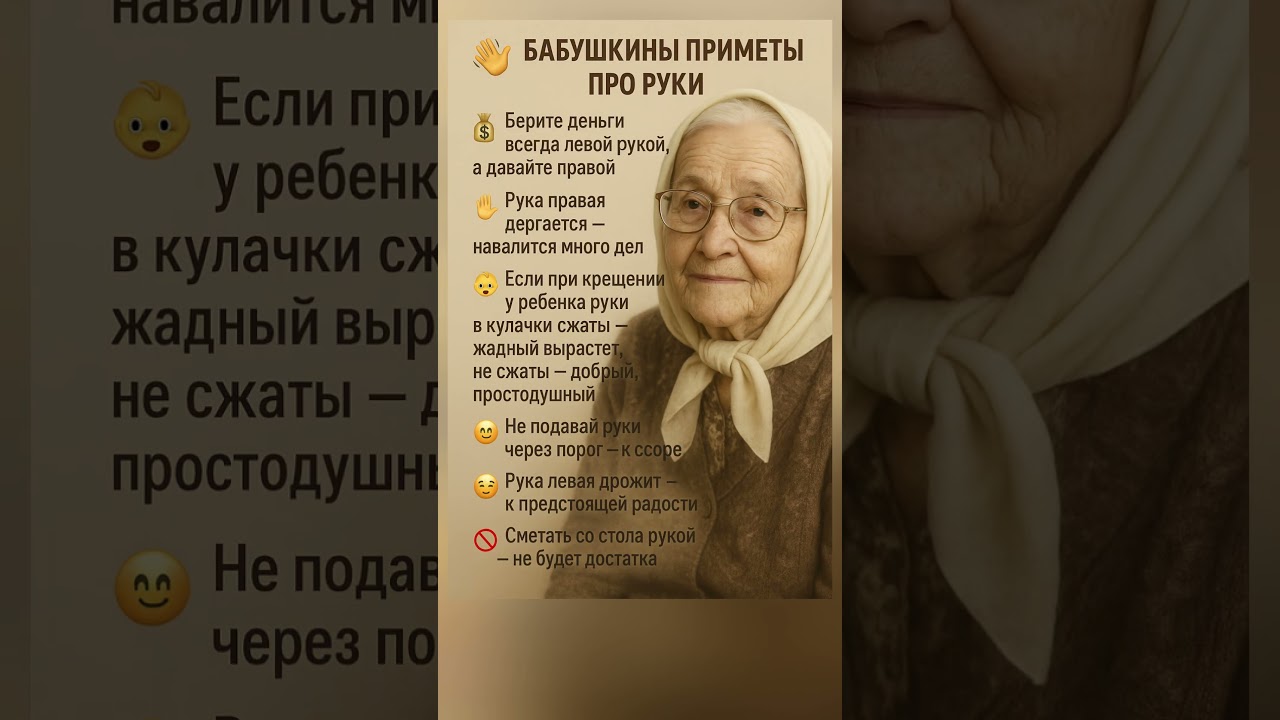 Бабушкины приметы про руки