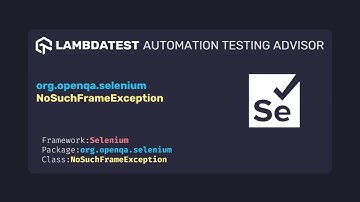 org openqa selenium NoSuchFrameException with examples