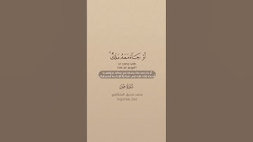 QURAN TRANSLATION - SURAH HUD (12-13) تلاوة وترجمة القرآن - سورة هود - محمد صديق المنشاوي-