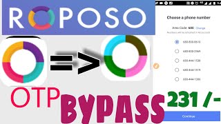 ROPOSO OTP BYPASS🔥 UNLIMITED TRICK || 231 /- RS. DAILY BEST EARNING APP || UNLIMITED TIME screenshot 2