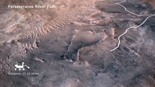 NASA’s Perseverance Rover Record Drive Path Animation