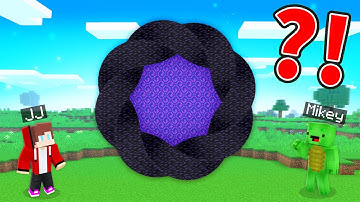 JJ and Mikey Found NEW CURSED ROUND NETHER PORTAL in Minecraft Maizen!