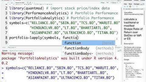 Quantitative Finance using R Performance Analytics Day 2