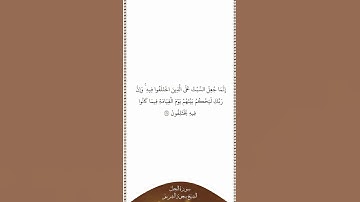 تلاوة في دقيقة سورة النحل الآية ١٢٤ الشيخ سعود الشريم