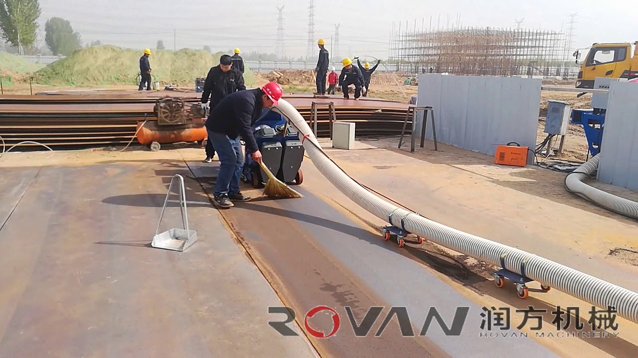 Mobile Steel Plate Shot Blasting Machine Vertical Tank Anticorrosive Shot Blasting Machine