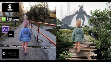 TUTORIAL - How to make a fantasy footage from a regular video (After Effects, Cinema 4D, Unreal 5)