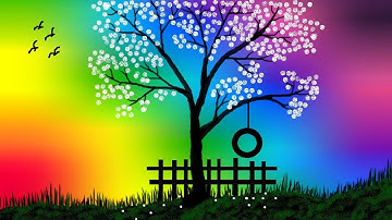 MS paint drawing tutorial easy step by step | How to draw on computer | Scenery drawing in MS Paint