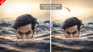 Picsart Water Manipulation Photo Editing Tutorial 2022 || Underwater Photo Editing in Picsart screenshot 4