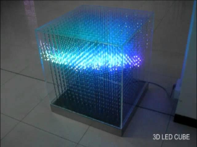 3D LED RGB Arduino Cube 16x16x16 - YouTube