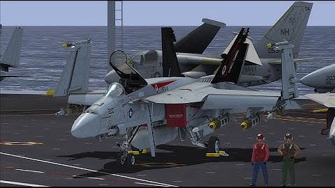 FSX VRS F-18E Start Up And Catapult Launch