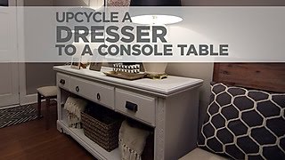 Budget Decorating a DIY Upcycled Console Table | HGTV