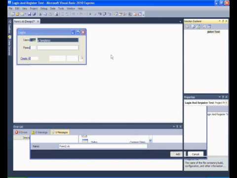 How To Make Login And Register System in VB 2010 or 2008