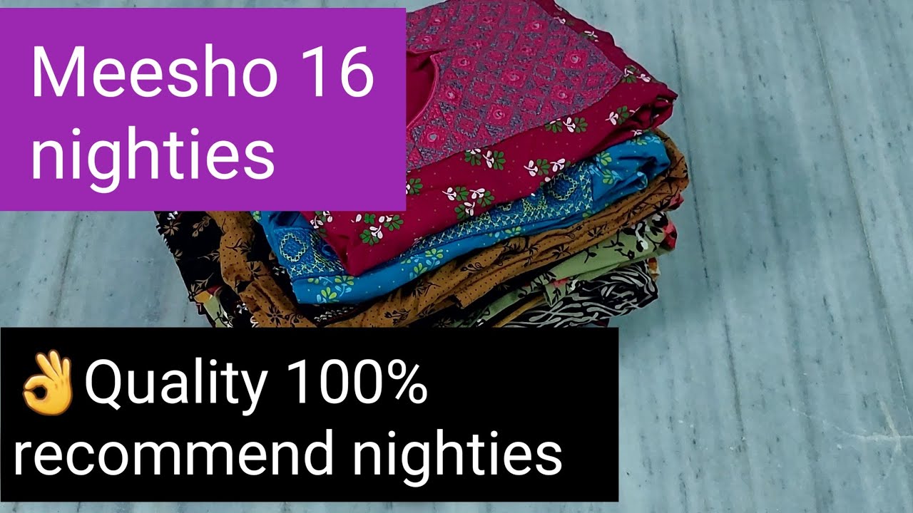 Meesho nighties 👌Quality 100 nighties sri fashion GRiD