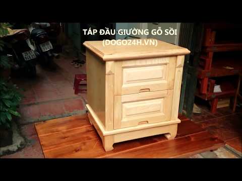 Video Tủ Đầu Giường Gỗ Sồi Tự Nhiên - Wooden Bedside Cabinet... - youtube