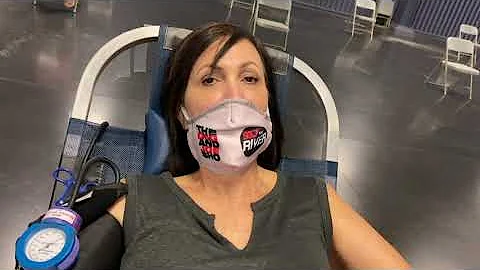 Monica Lowe Donates Blood at iHeartMedia Blood Dri...