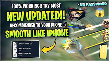 New! Smooth Like iPhone Config & Fix Lag In Mobile Legends | Support All Android - Patch NeoBeast