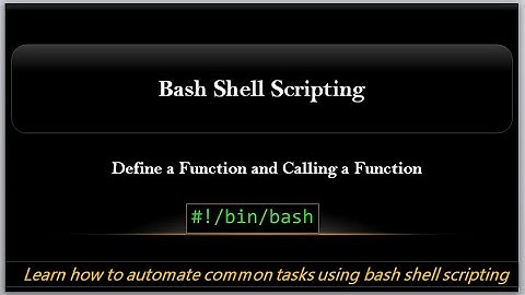 Define and calling a Function