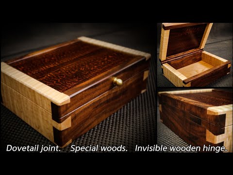 Видео: ⚡Специальный деревянный ящик /Невидимая деревянная петля —использование только основных инструментов