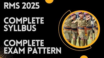 RMS CET-2025 Complete Syllabus🔥 and Complete Exam Pattern Class-6th