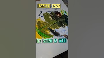 HOW TO PAINT A SIMPLE TREE #shorts #howtopaint