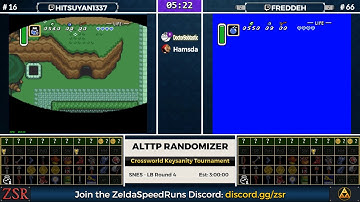 ALttPR Crossworld Keysanity Tournament: LB Round 4 - Hitsuyan1337 vs. Freddeh