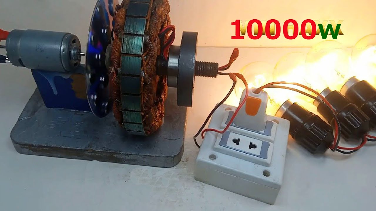 i turn ceiling fan coil into 230v 10000w alternator electric generator