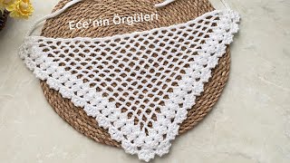 Crochet lace pattern bandana / Tığ işi Dantel Model Bandana / Çocuk & Bebek Bandana