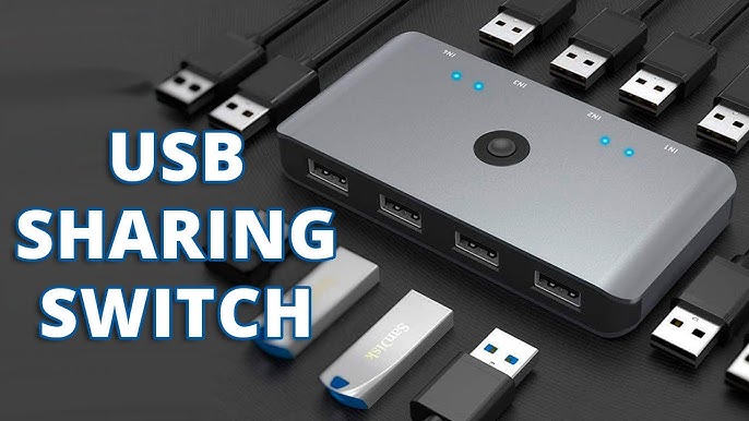 USB 3.0 Switch selector 4 Port USB switcher 2 Computers Sharing 4